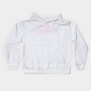 London Pink Outline Kids Hoodie